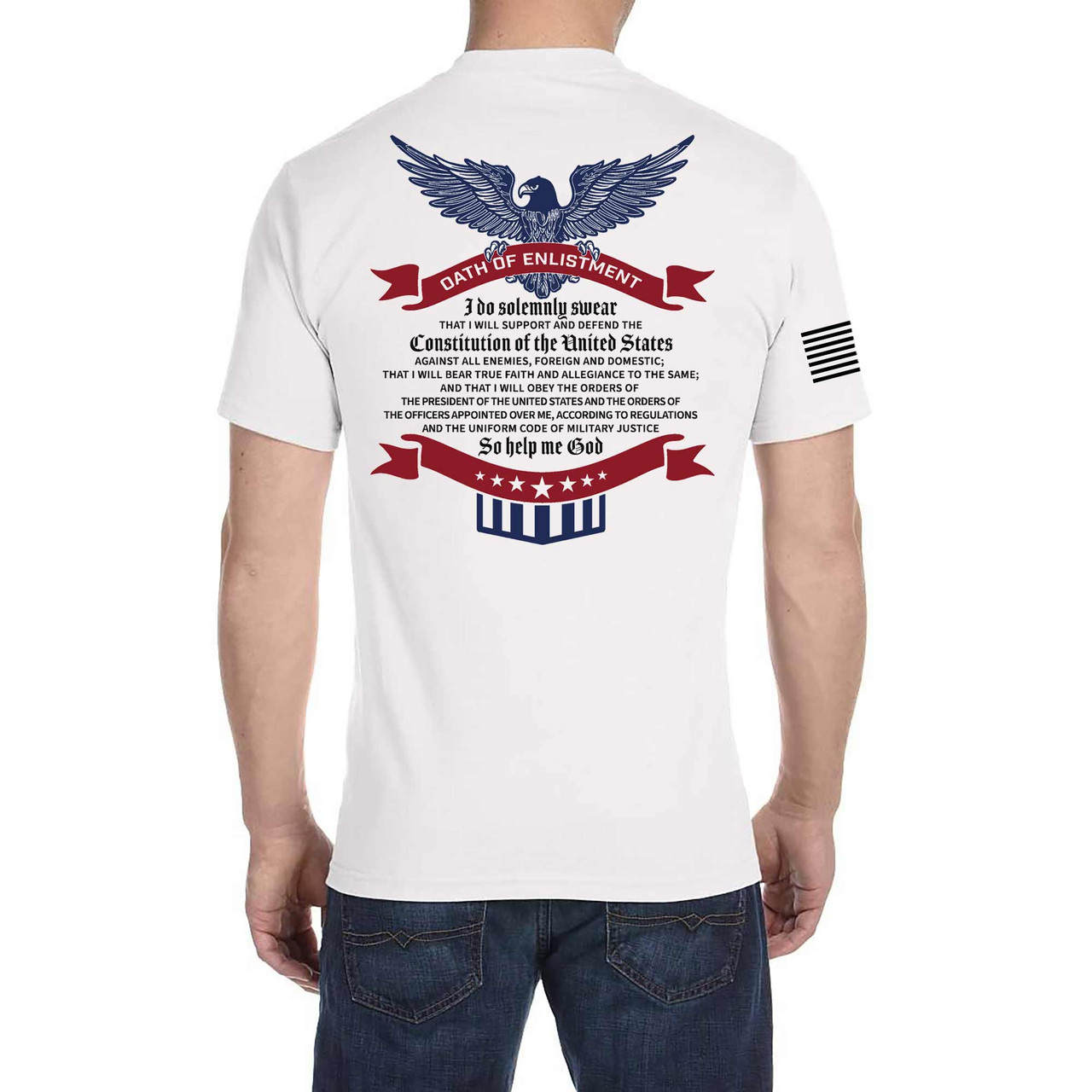 Oath of Enlistment T-Shirt back in white