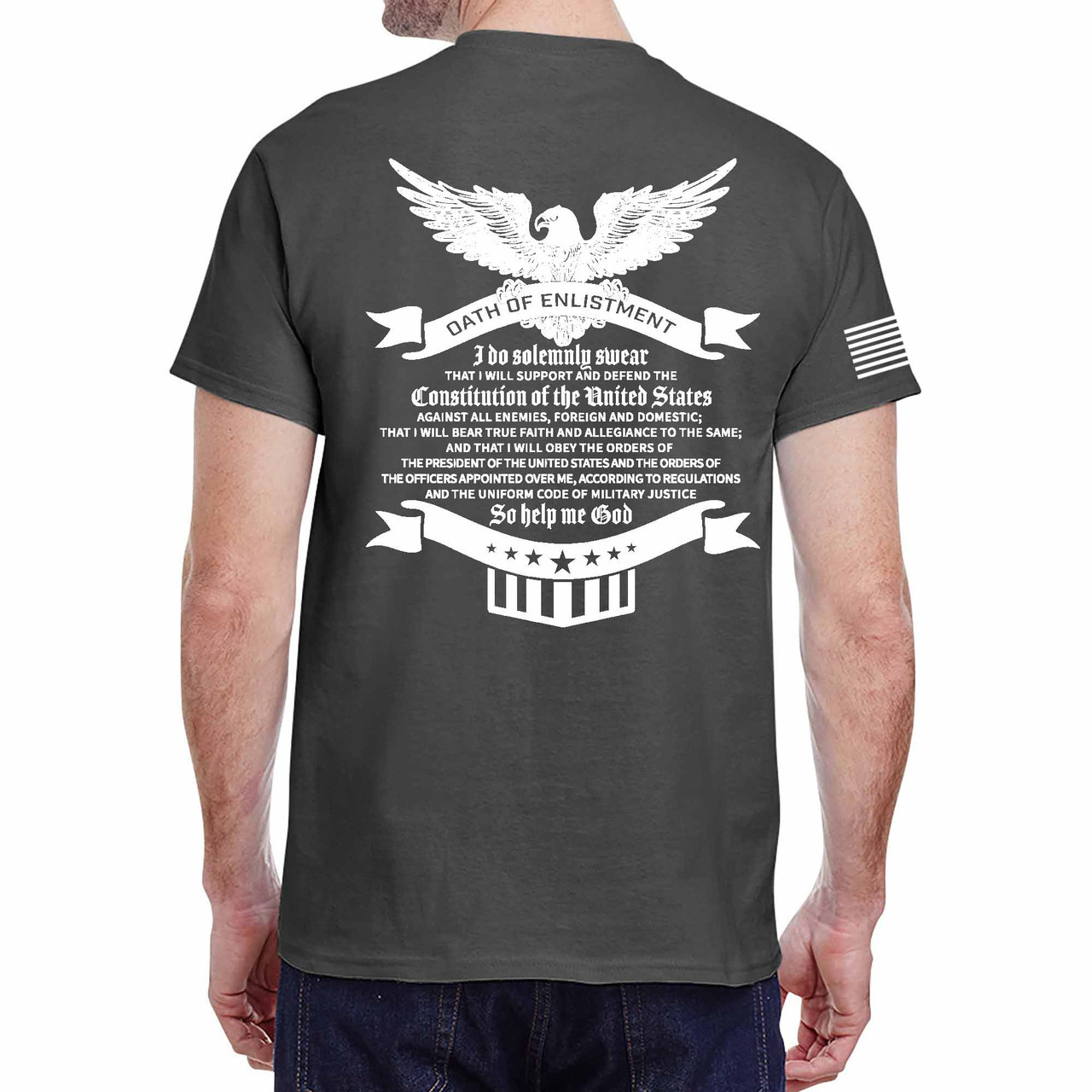 Oath of Enlistment T-Shirt back in charcoal