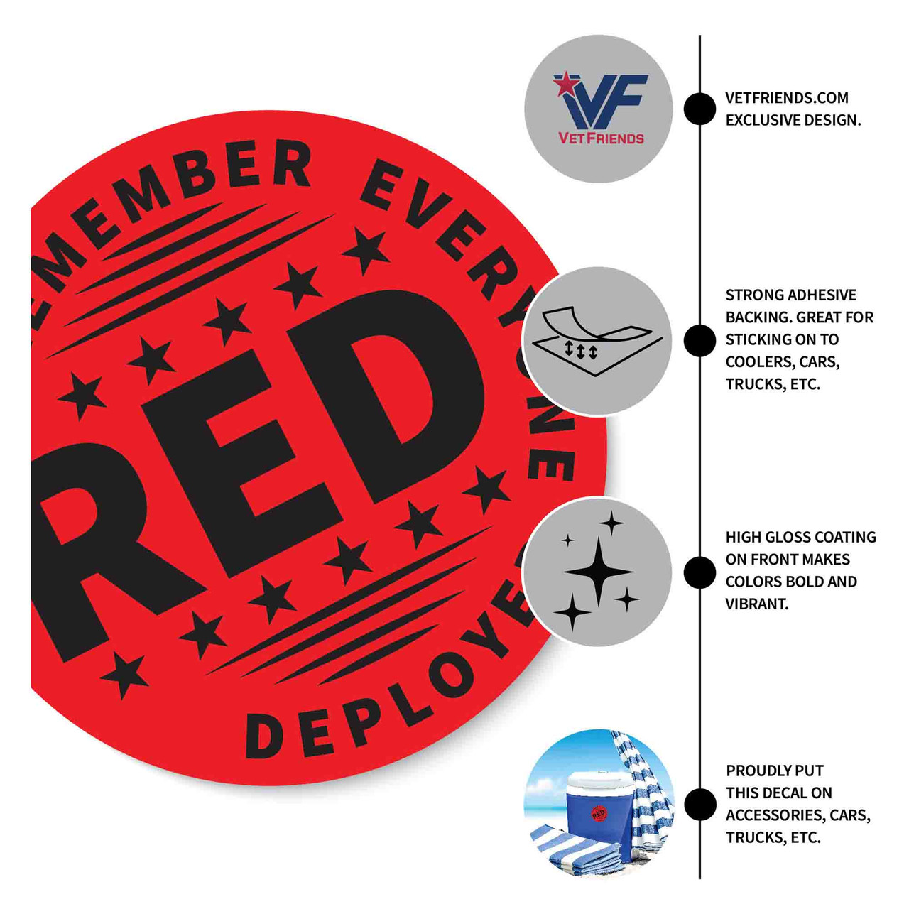 RED Decal Sticker Quantity of (2)