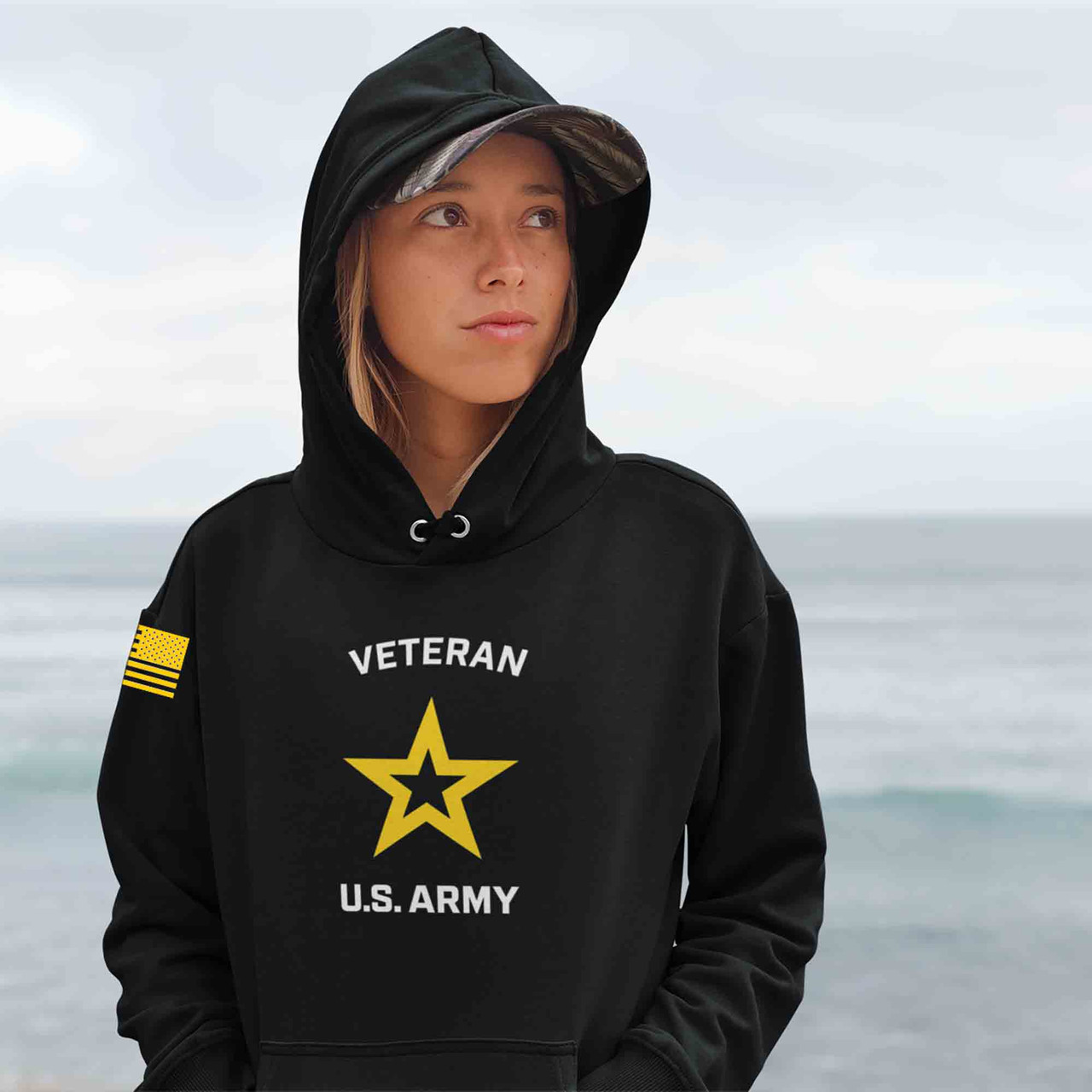 NEW US Army Veteran Logo Hoodie