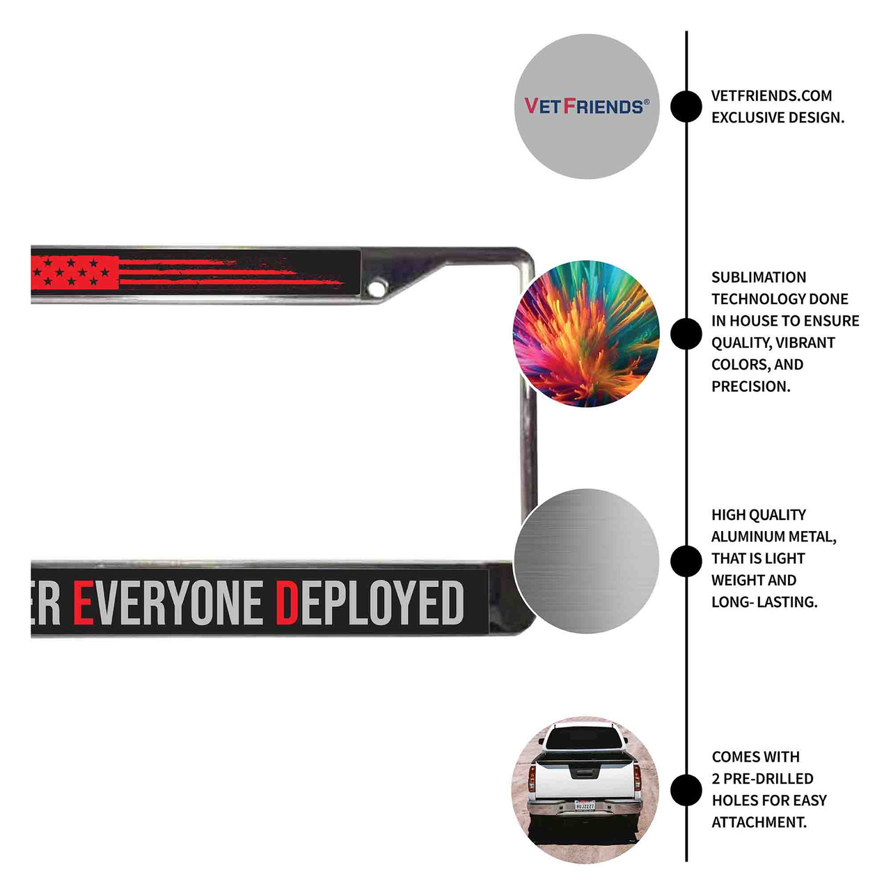 Find EAGLE PATRIOTIC BLACK HEAVY DUTY LICENSE PLATE FRAME In Salem - Foto 6