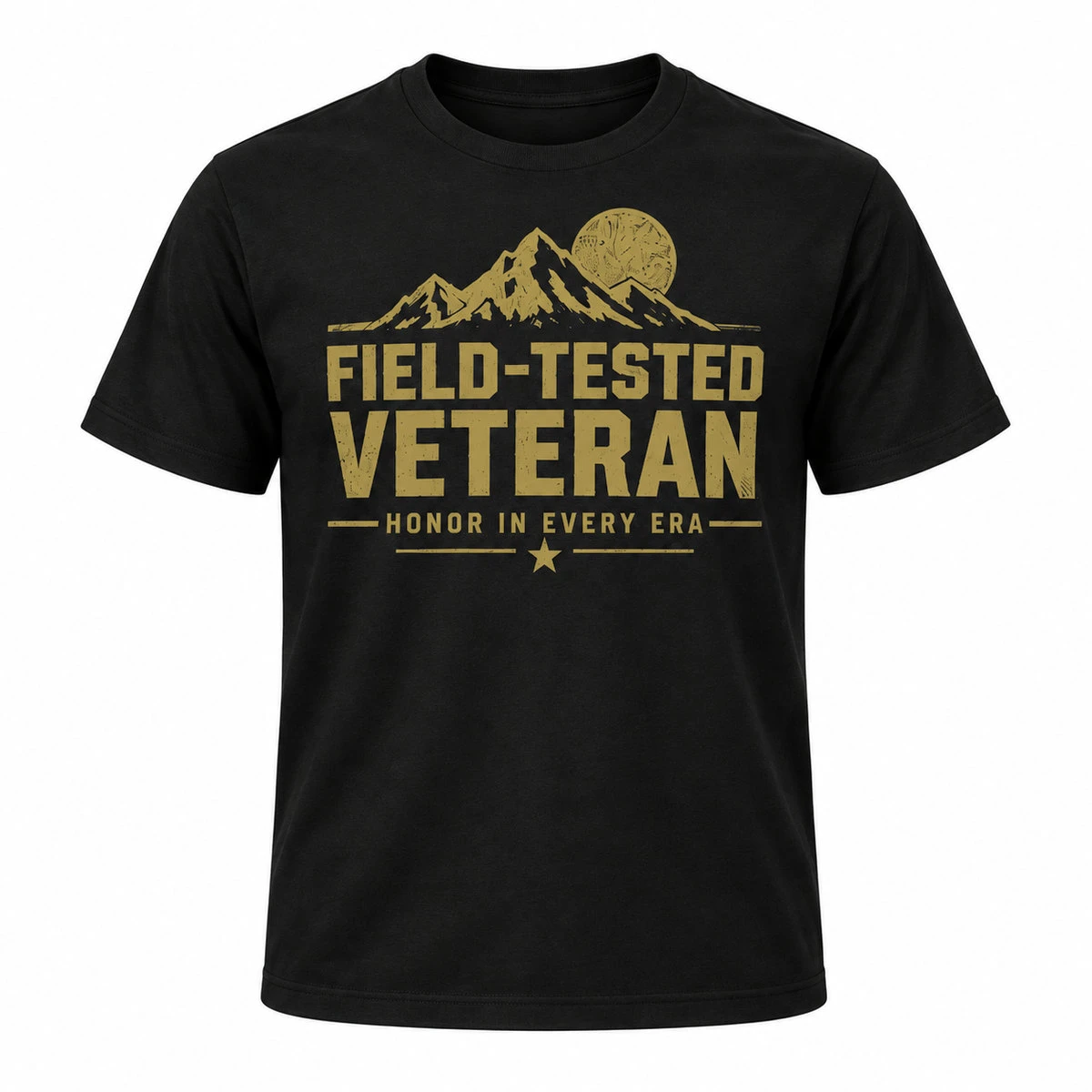 Field-Tested Veteran T-Shirt Black - front view