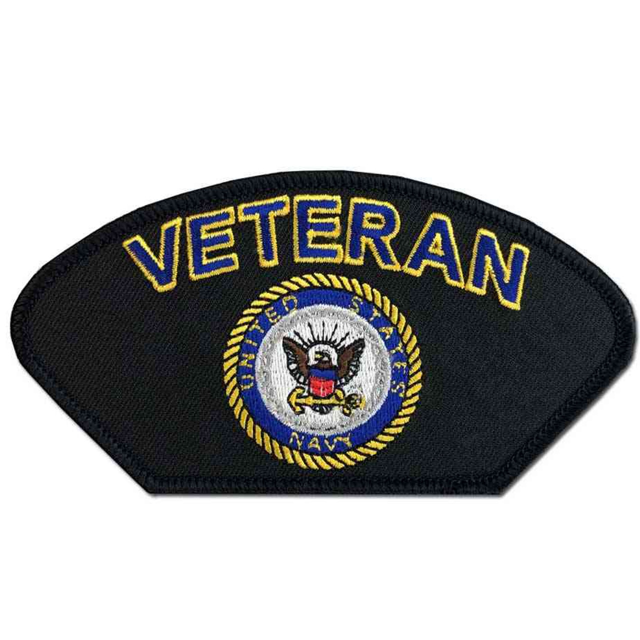 navy veteran patch gold emblem