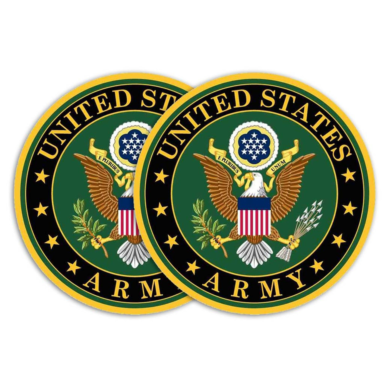 ARMY SYMBOL ROUND STICKER – PATRIOTIC CENTRAL