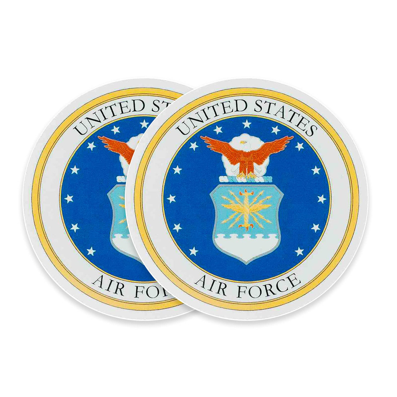 Air Force Blue Eagle Seal Circle Sticker Quantity of (2) - photo of the 2 pack