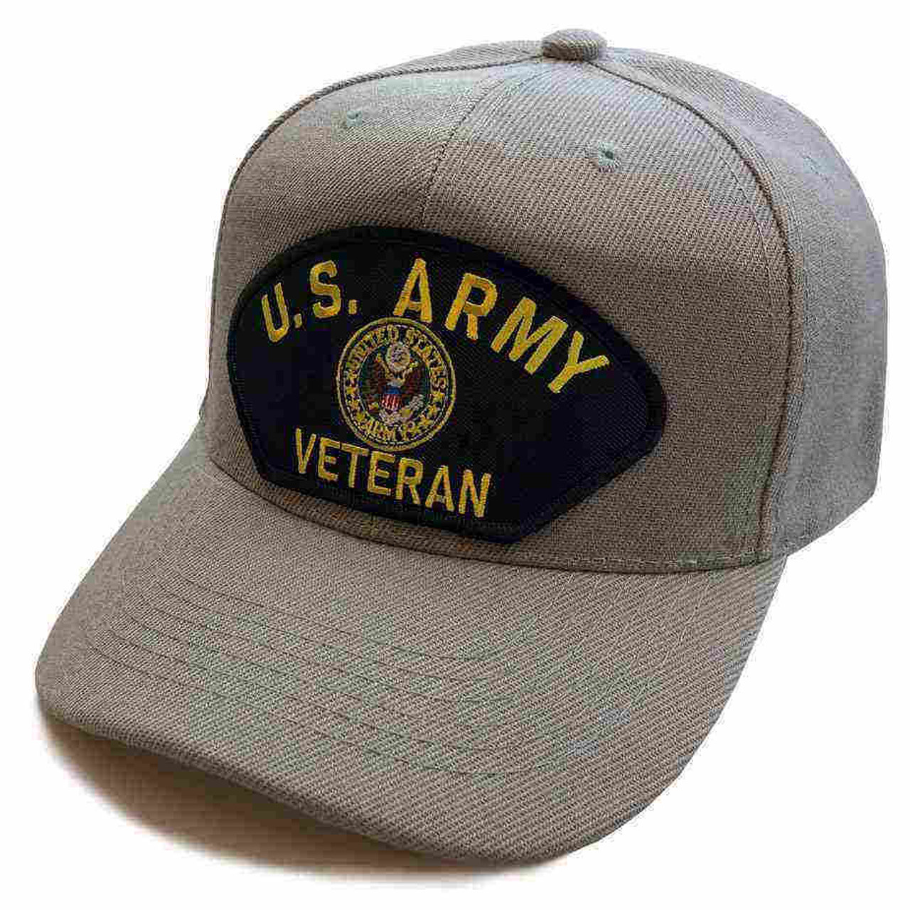 u s army veteran crest special edition gray hat