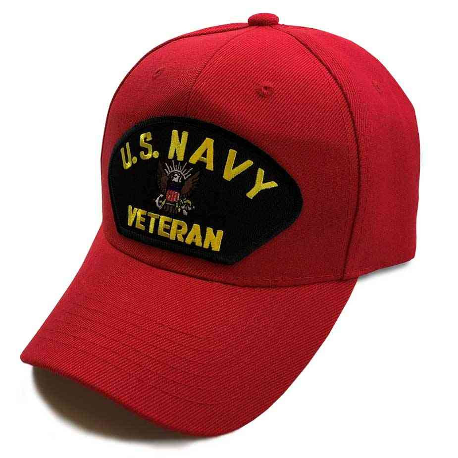 US Navy Veteran Patch Hat Red | Hats 