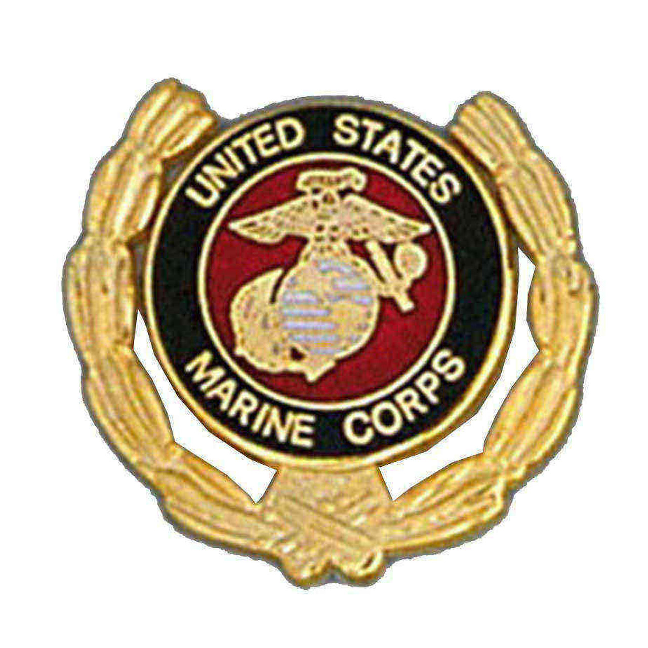 Hat Lapel Push Tie Tac Pin USMC Marine Corps Ribbon with Emblem NEW 