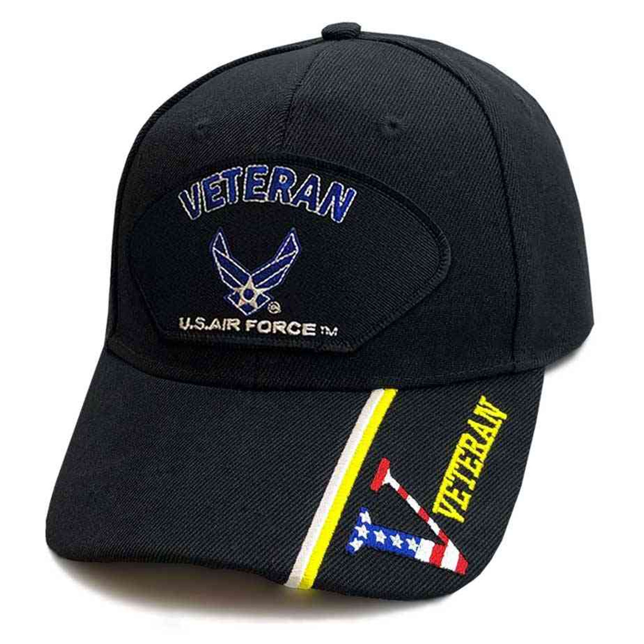 officially licensed us air force veteran hat wings and v veteran s