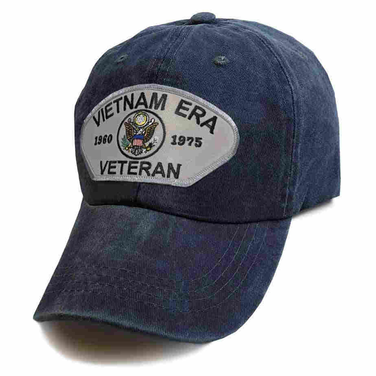 vietnam era veteran hat eagle emblem vintage blue