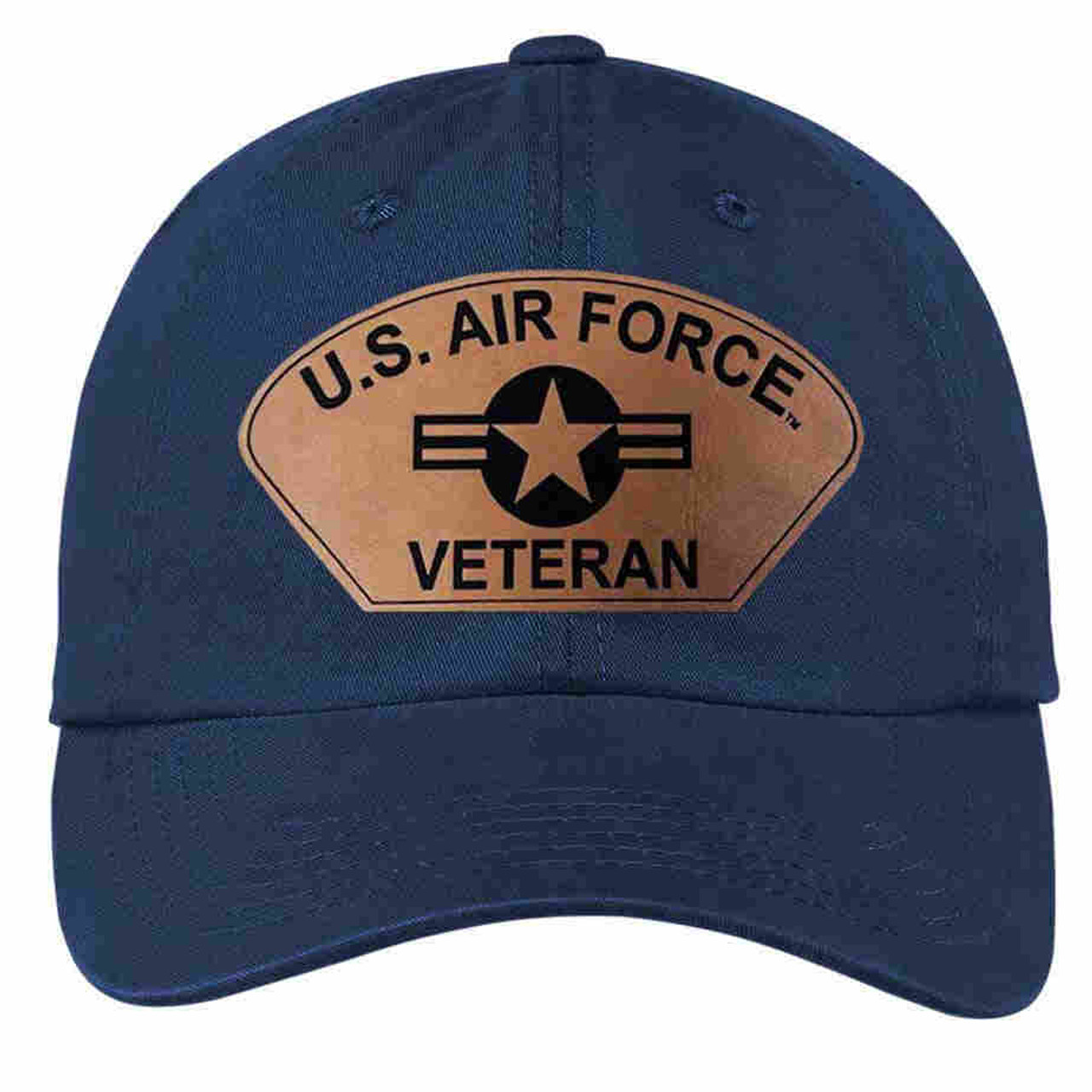 us air force veteran hat custom leather patch vintage blue