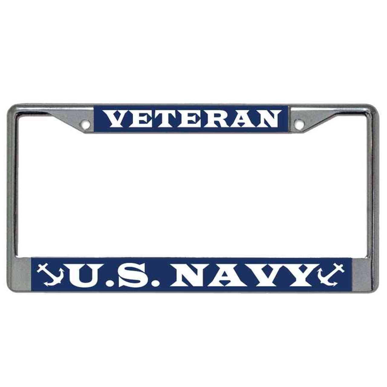 navy veteran license plate frame