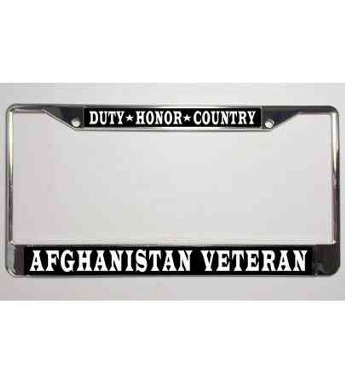 afghanistan veteran dutyhonorcountry license plate frame
