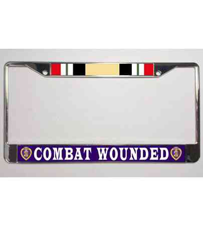 Afghanistan OEF Purple Heart Veteran License Plate Frame
