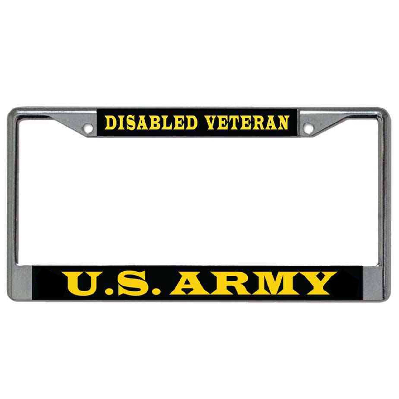 disabled veteran u s army license plate frame