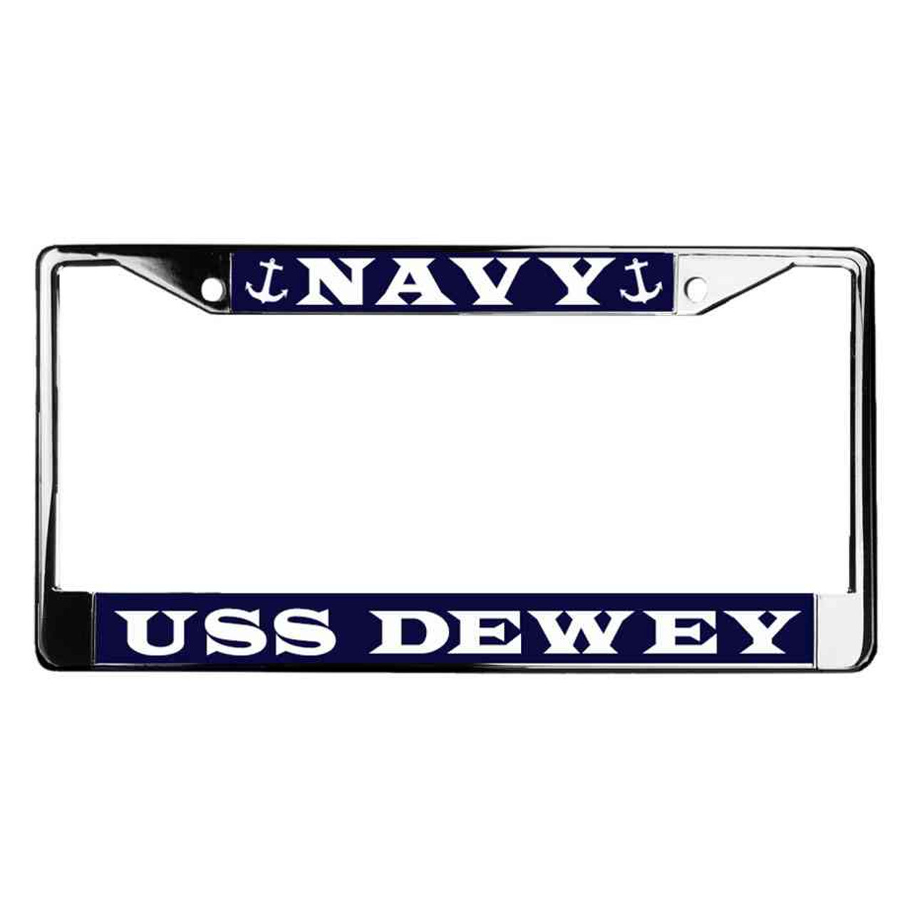 uss dewey license plate frame
