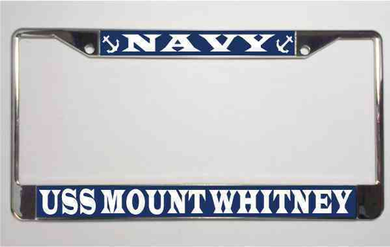 uss mount whitney license plate frame