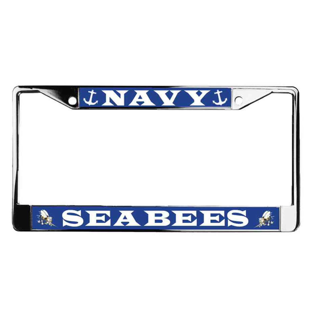 us navy seabees license plate frame