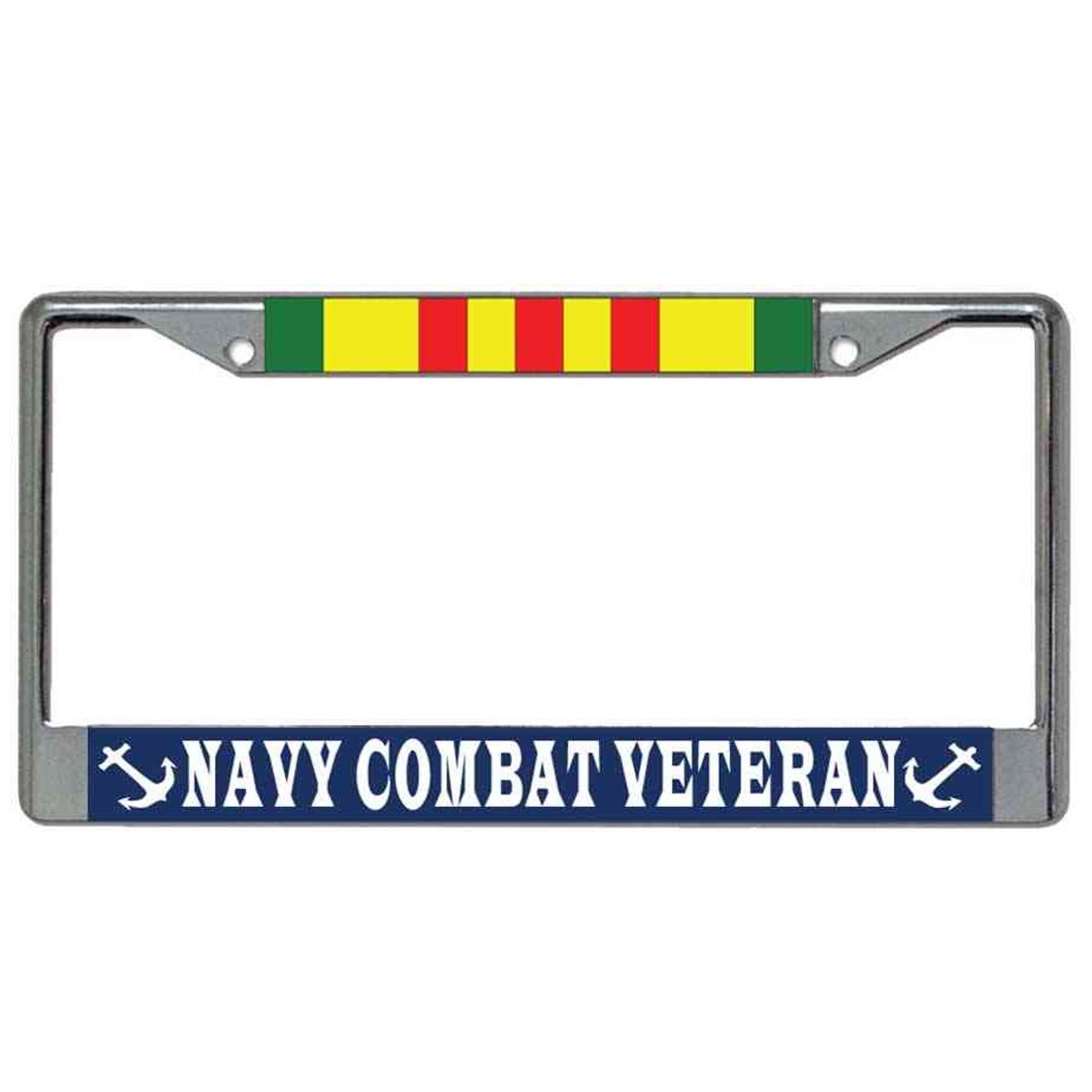 vietnam war navy combat veteran license plate frame