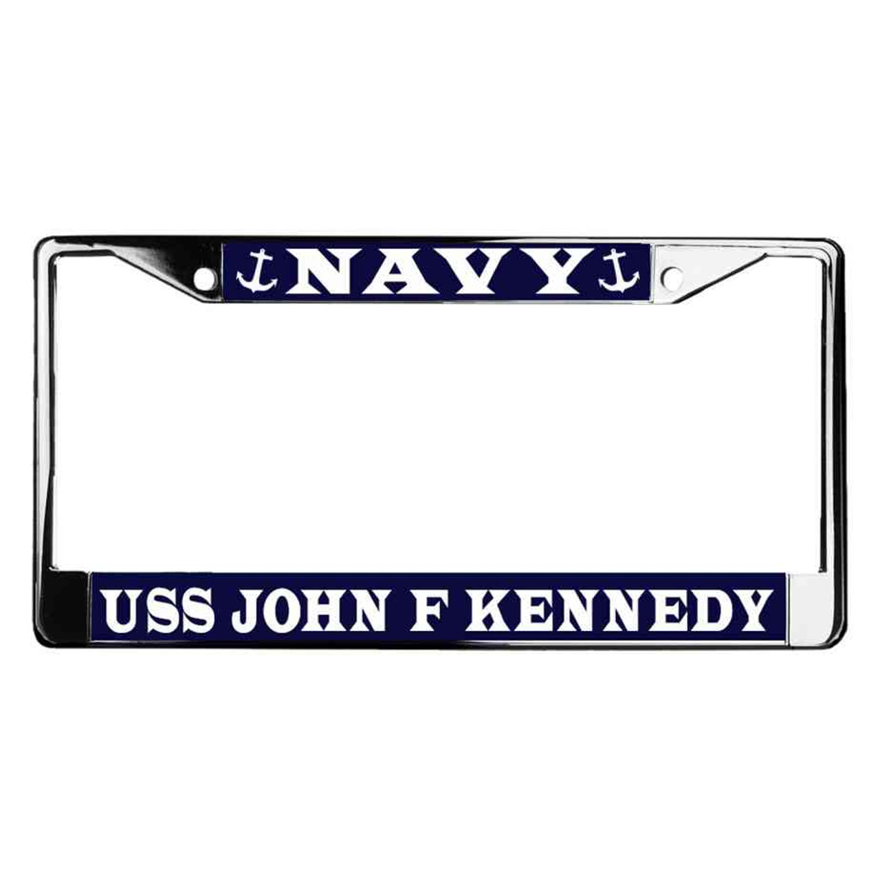 uss john f kennedy license plate frame
