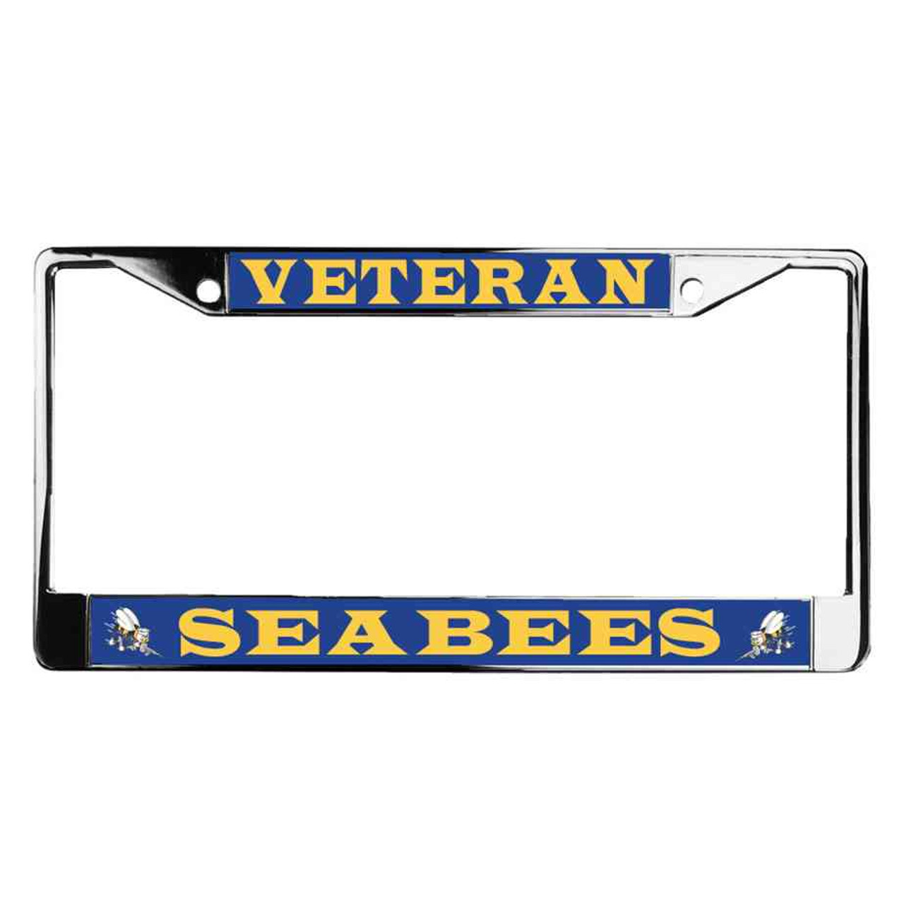navy seabees veteran license plate frame
