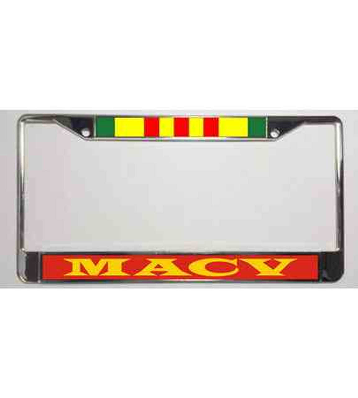 macv vietnam ribbon license plate frame