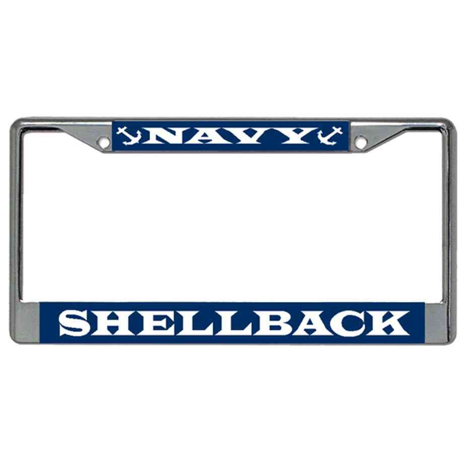 Navy Shellback Metal License Plate Frame