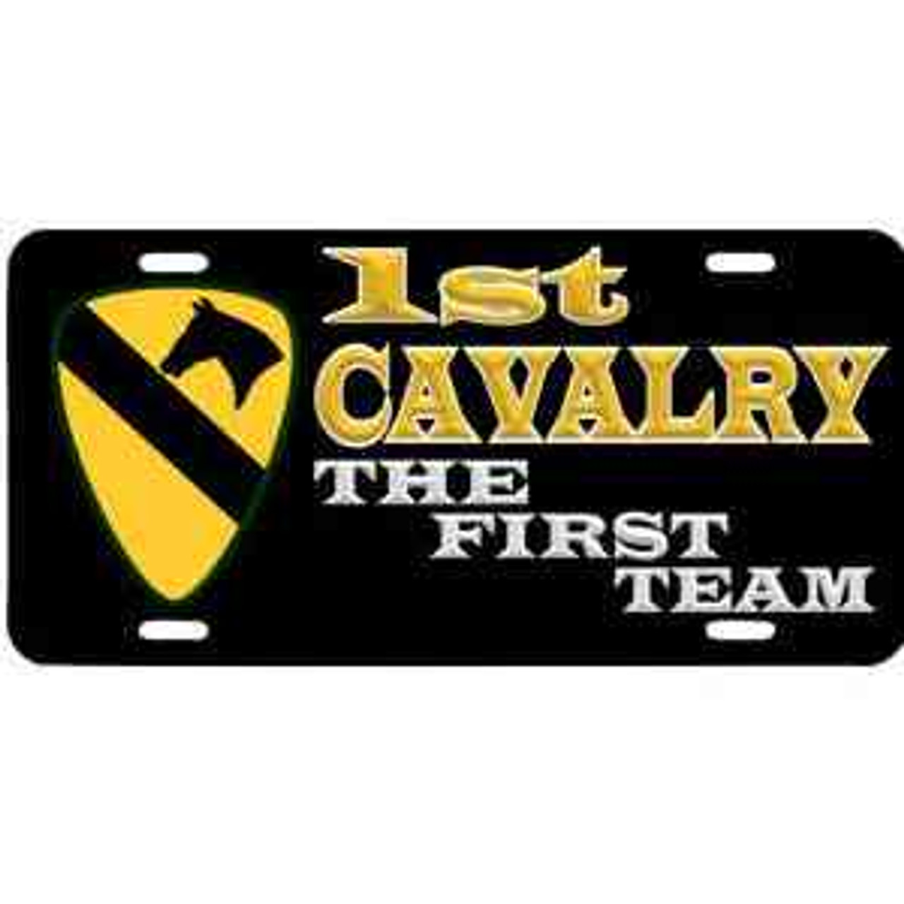 army 1st cavalry division first team license plate
