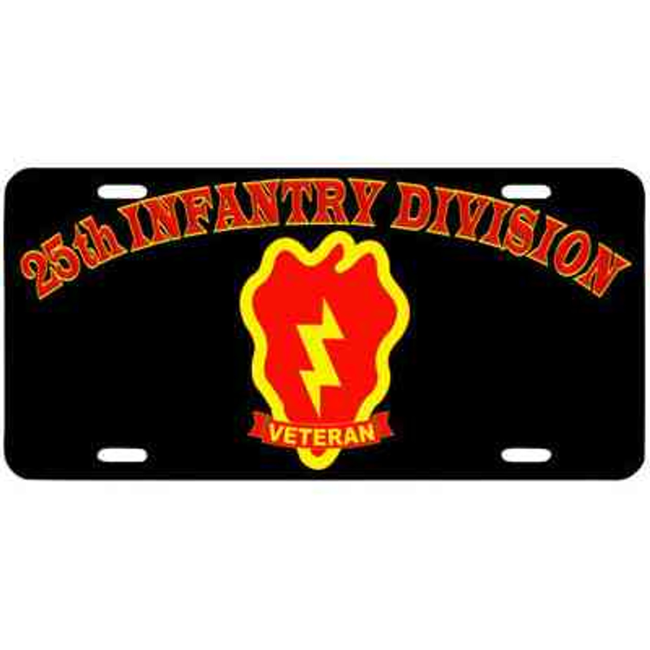 army 25th infantry division veteran license plate