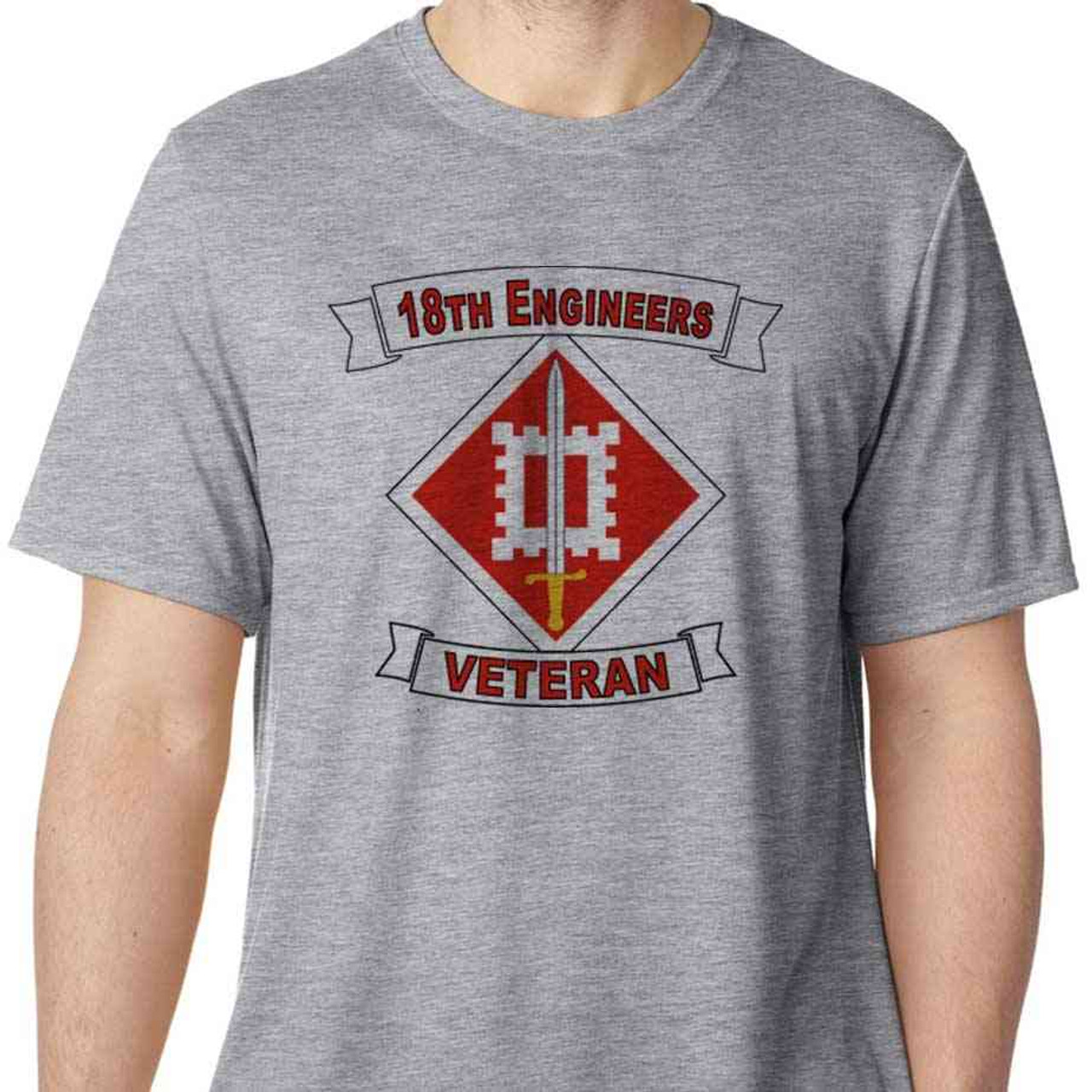 army 18th engineers veteran performance tshirt