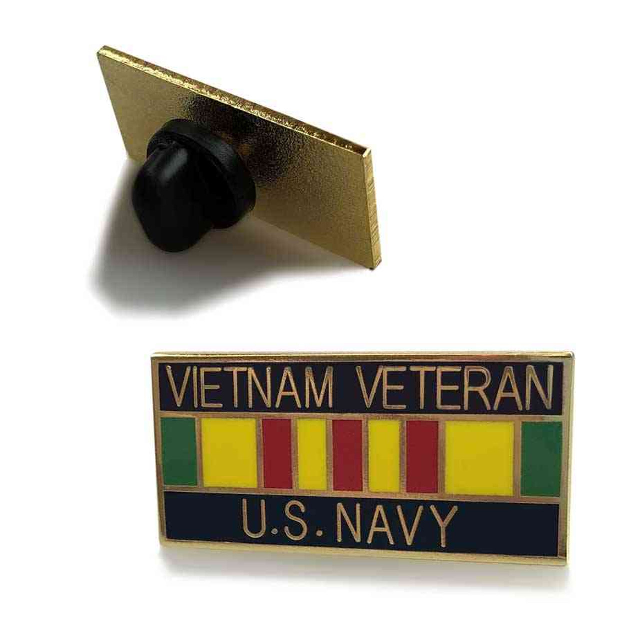 us navy vietnam veteran service ribbon hat lapel pin