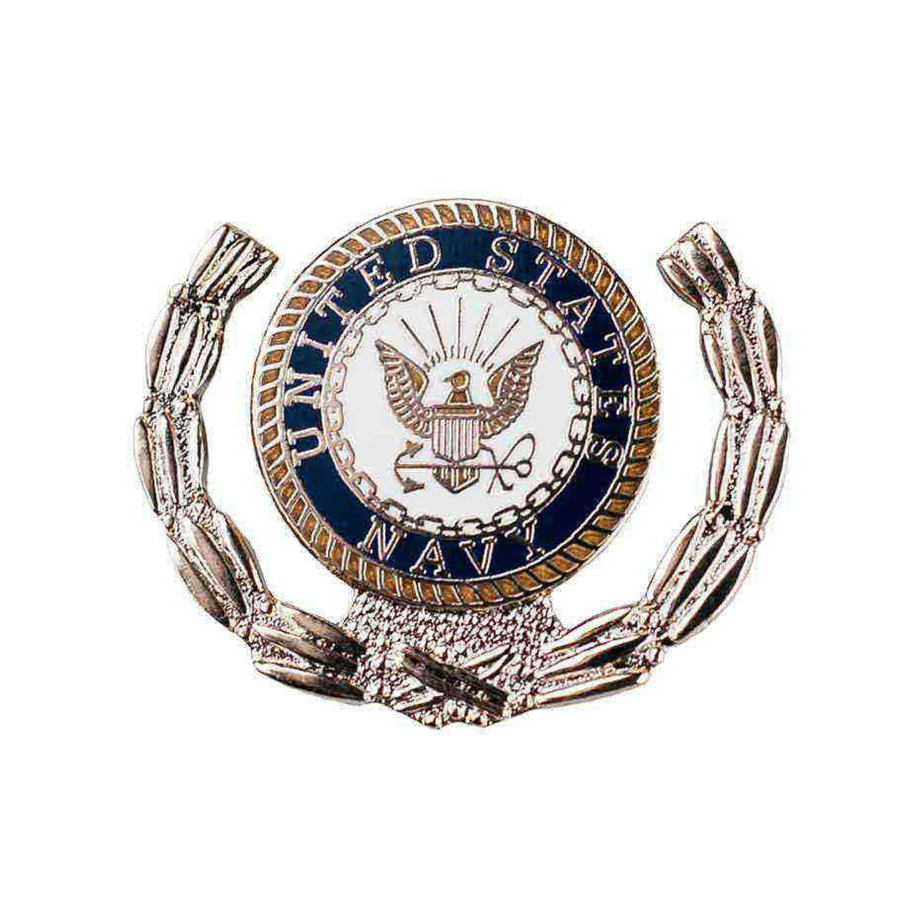 us navy eagle seal wreath pin