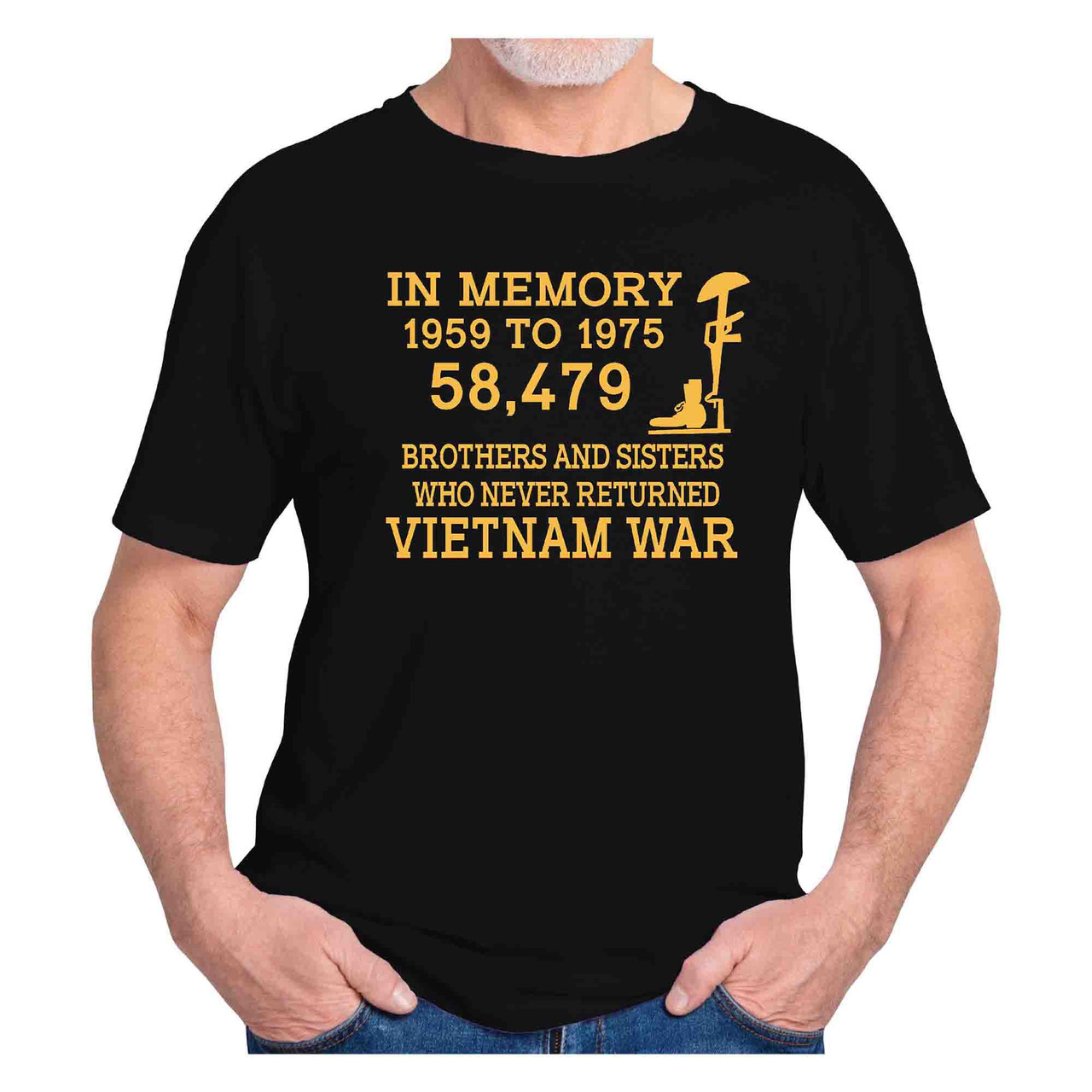 vietnam in memory special edition black tshirt - front view