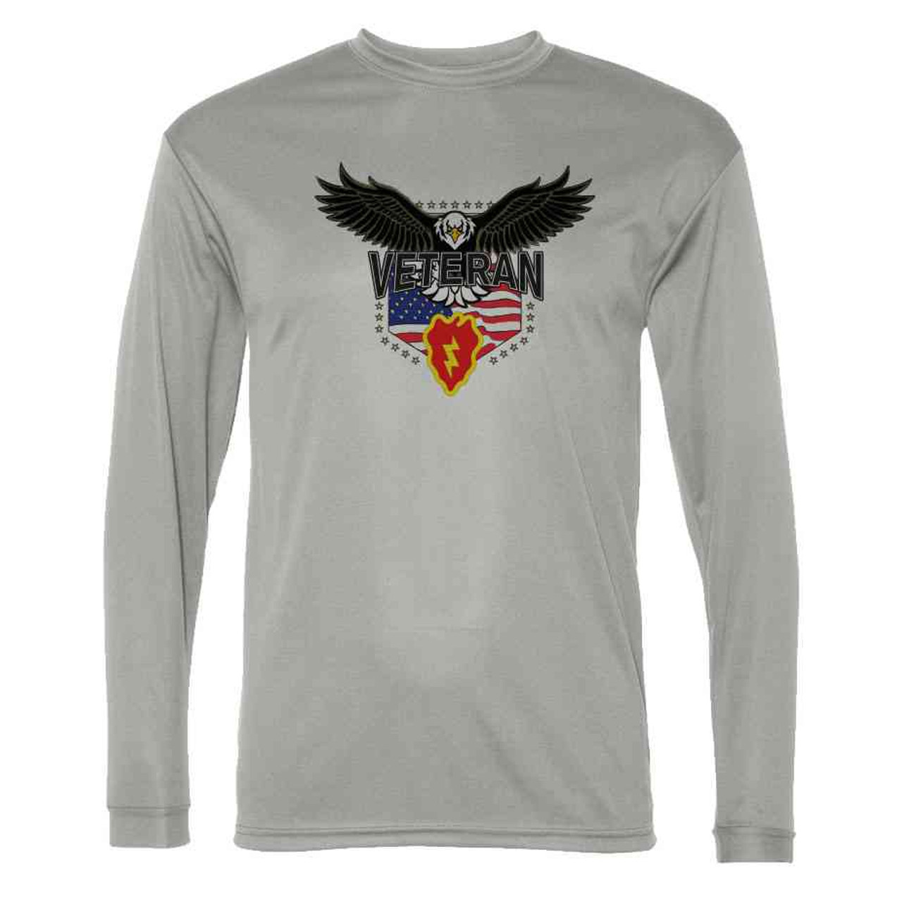 25th infantry division w eagle gray long sleeve shirt
