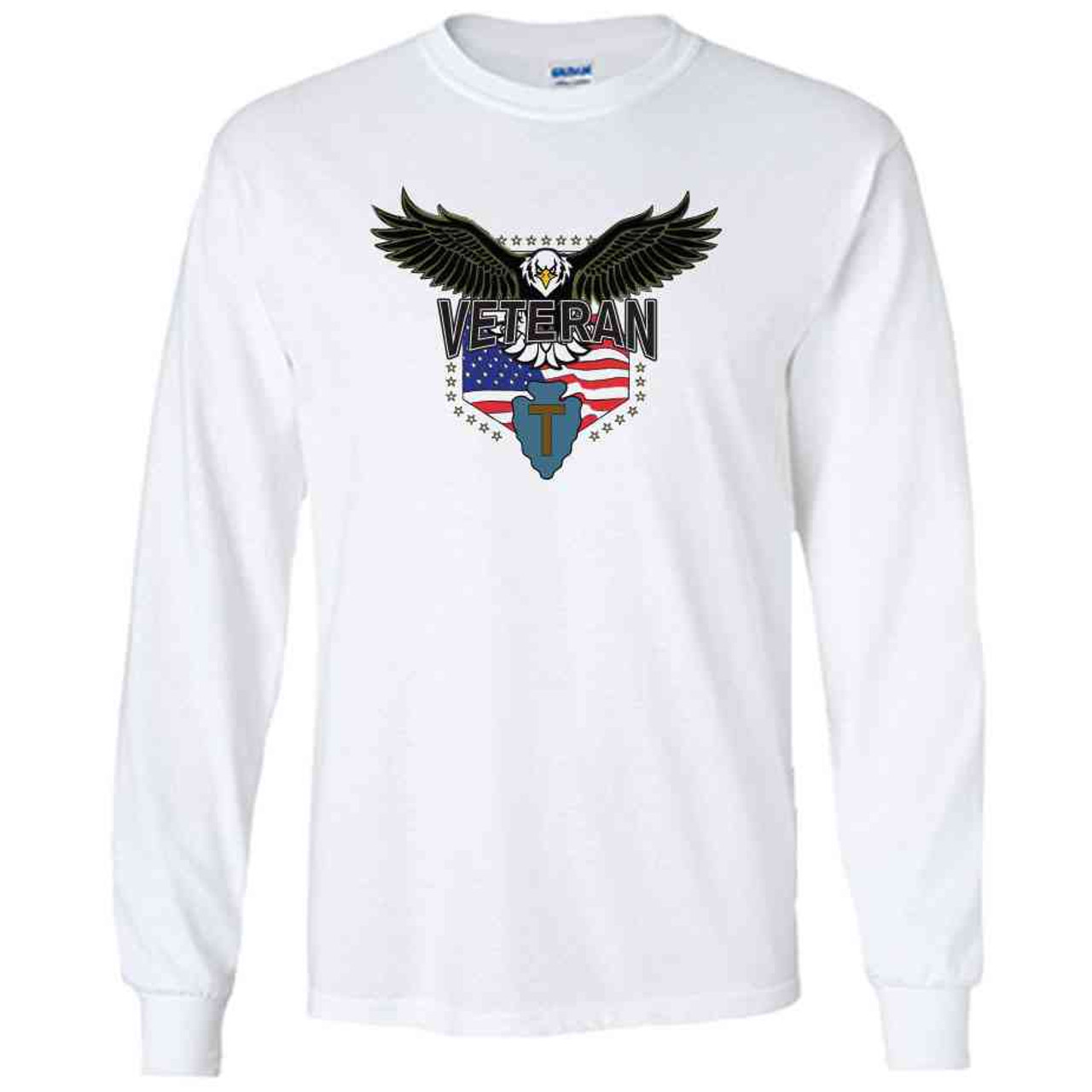 36th infantry division w eagle white long sleeve shirt