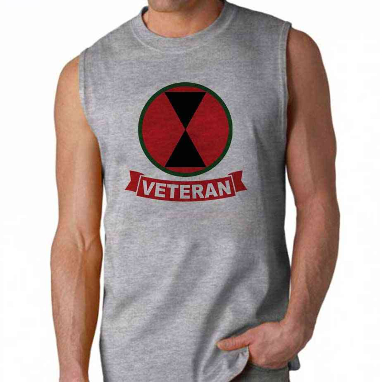 army 7th infantry division veteran sleeveless shirt
