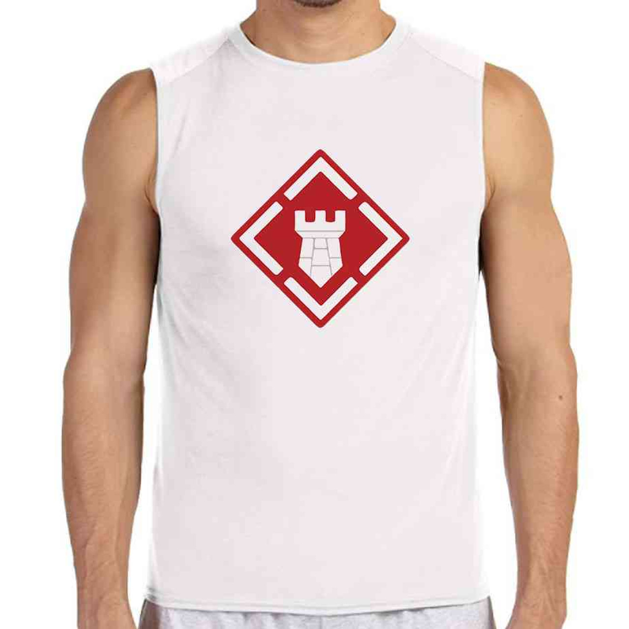 20th engineer brigade white sleeveless shirt