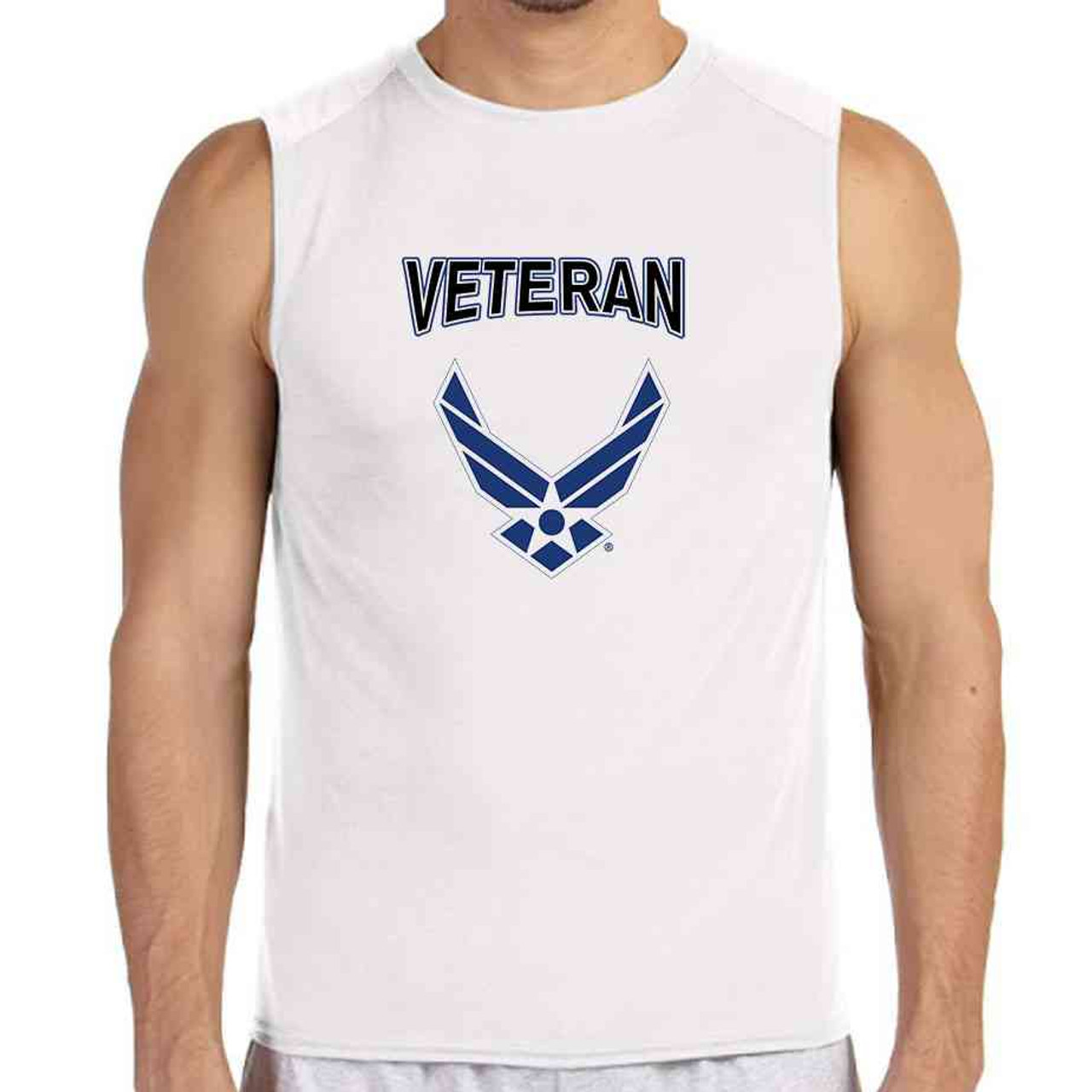 officially licensed u s air force wings veteran white sleeveless shirt