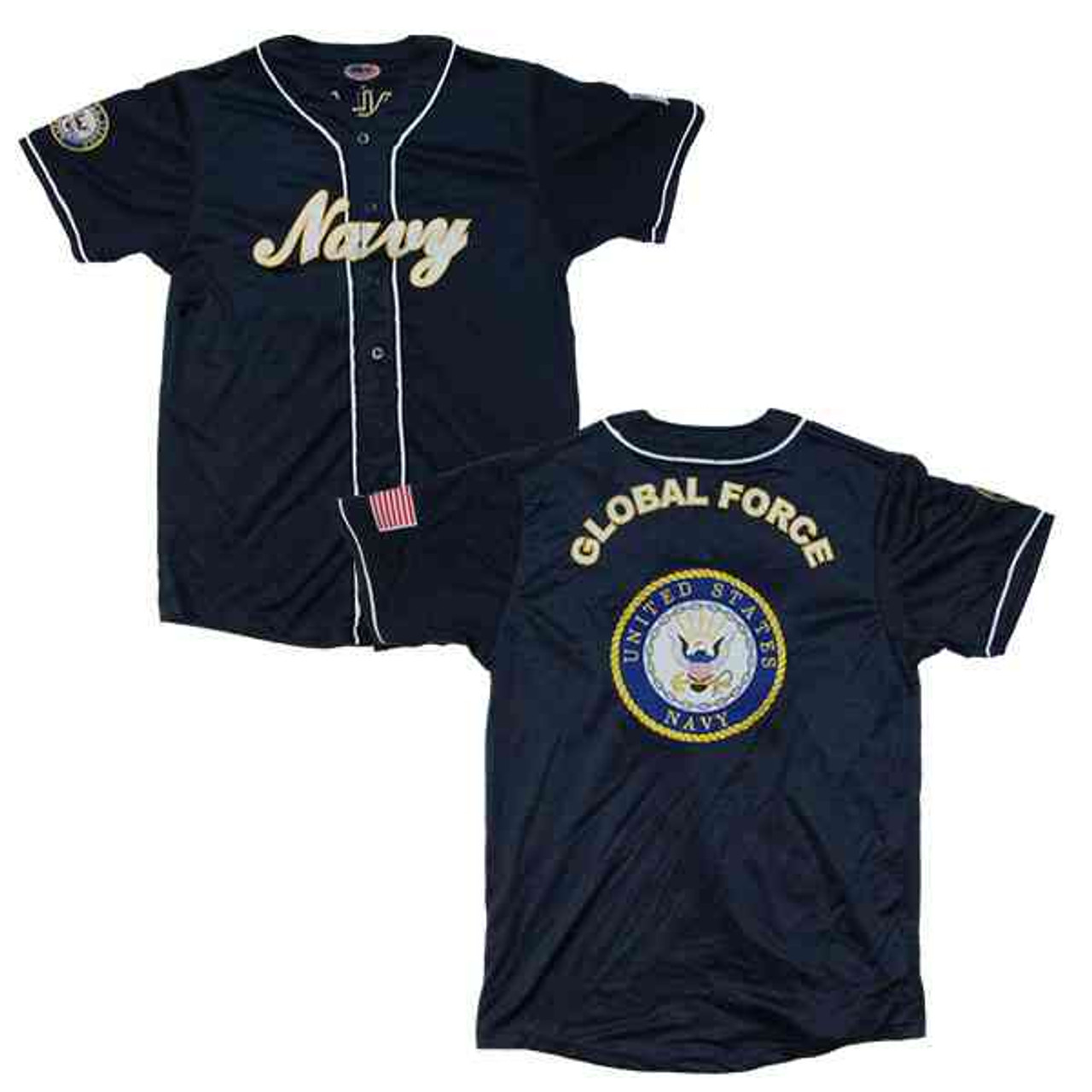 u s navy embroidered baseball jersey