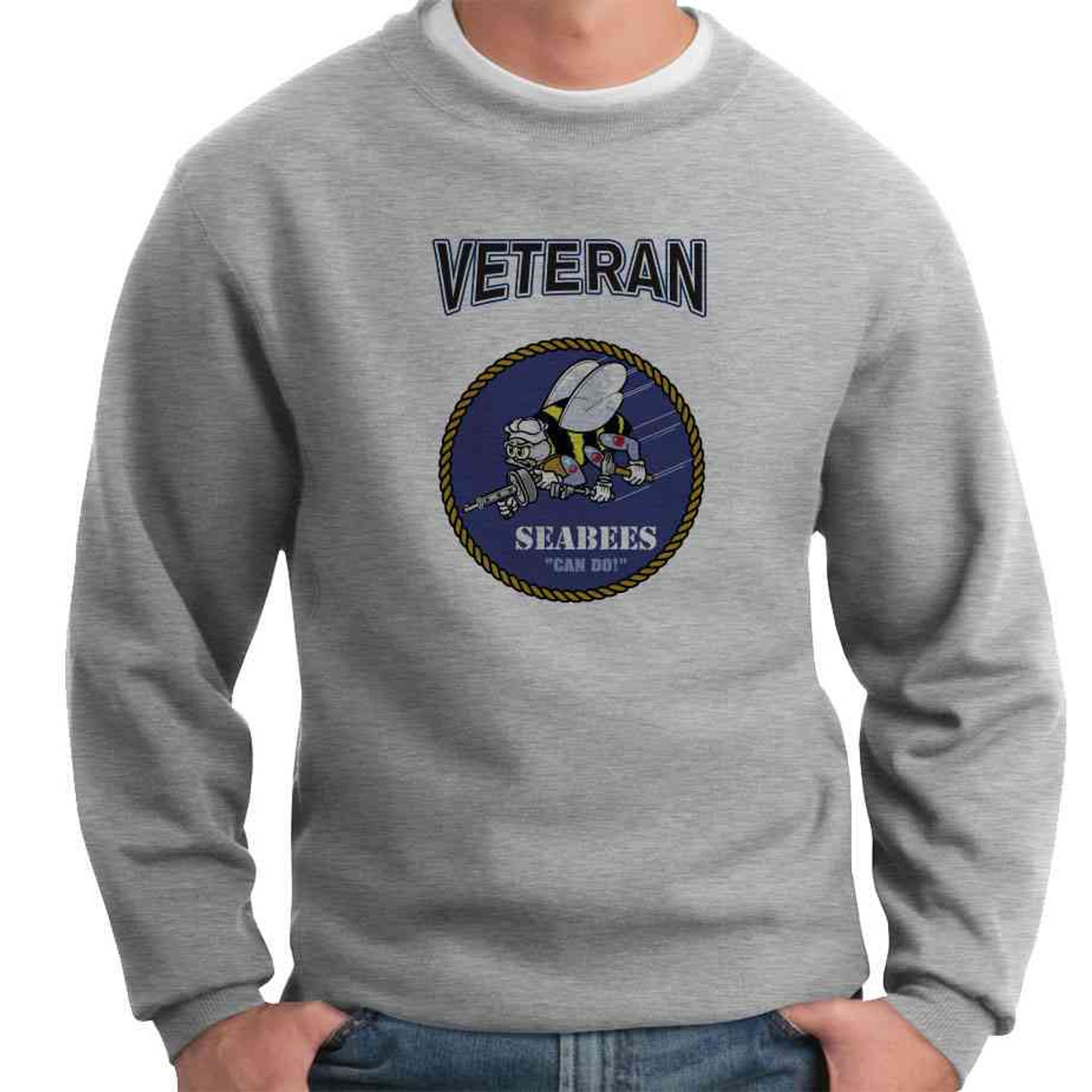 officially licensed u s navy seabees veteran crewneck sweatshirt