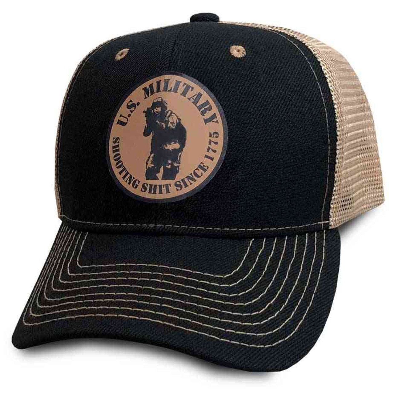 u s military hat shooting shit since 1775 vinyl