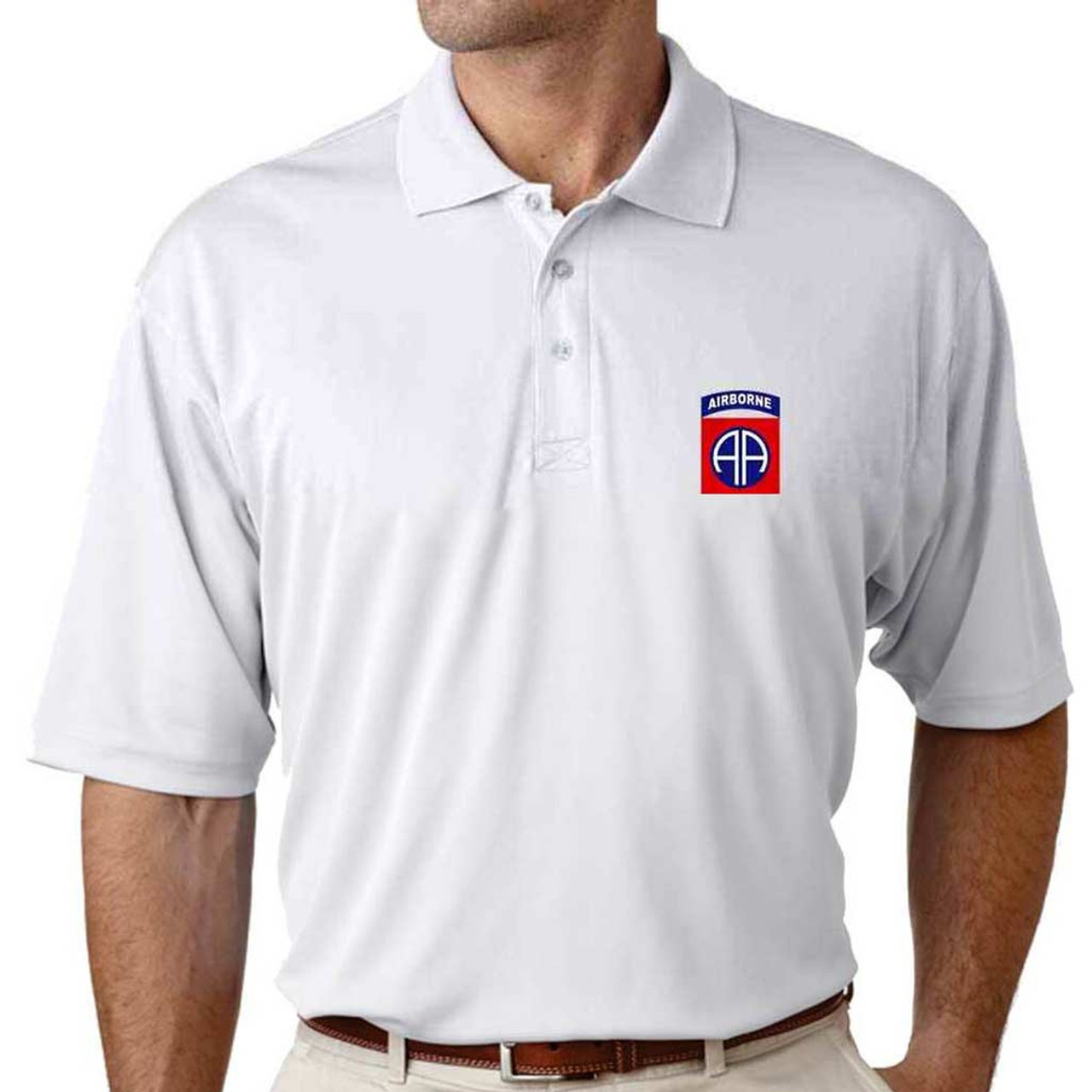 82nd airborne performance polo shirt