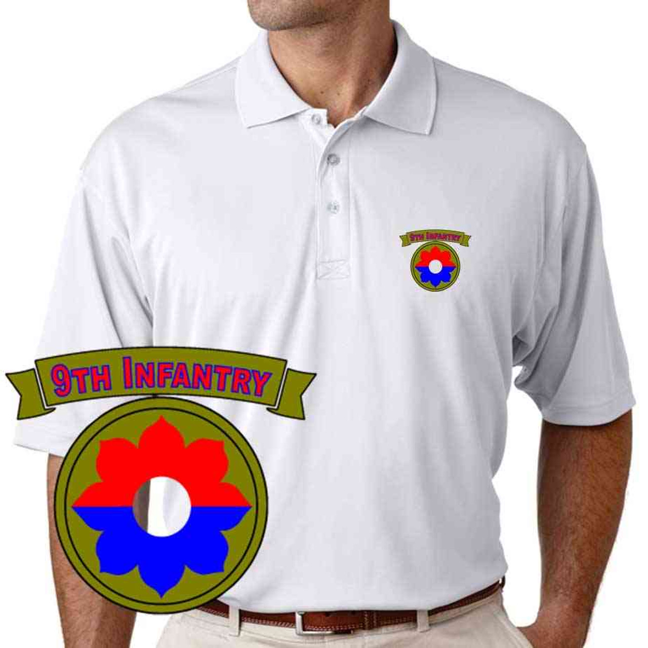 army 9th infantry division performance polo shirt