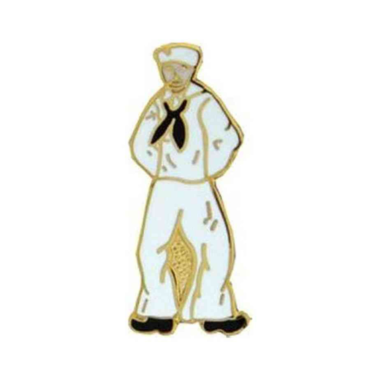 navy sailor hat lapel pin