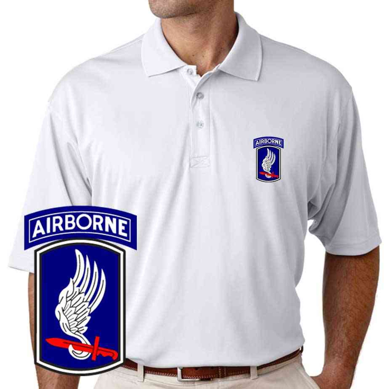 army 173rd airborne brigade performance polo shirt