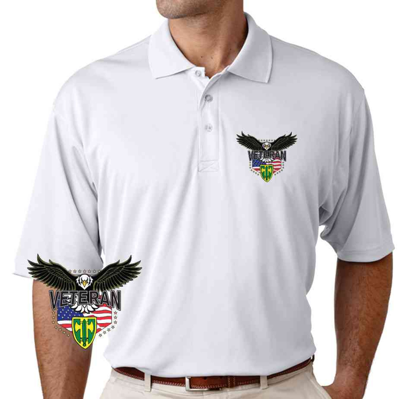 18th military police brigade w eagle performance polo shirt