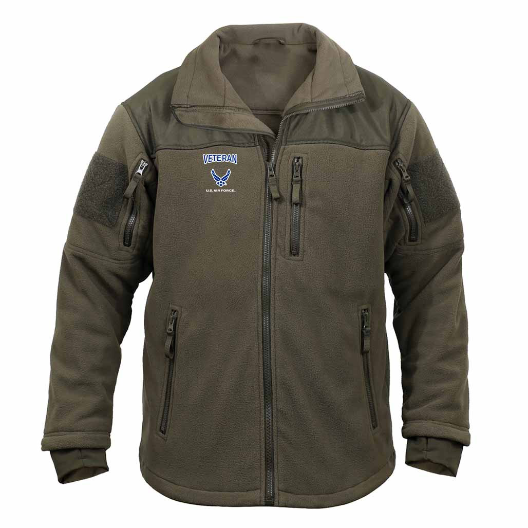 U.S. Air Force Special Ops Tactical Fleece Jacket with block VETERAN ...