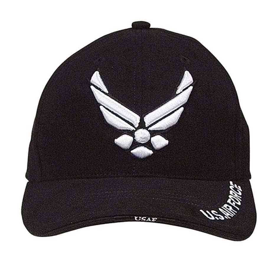 Official US Air Force Licensed AF Wings W/ Air Force Bill Cap Black Hat