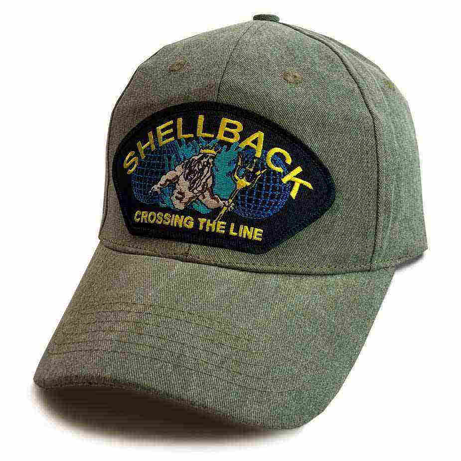 Navy Shellback Crossing the Line - Vintage Blue Hat