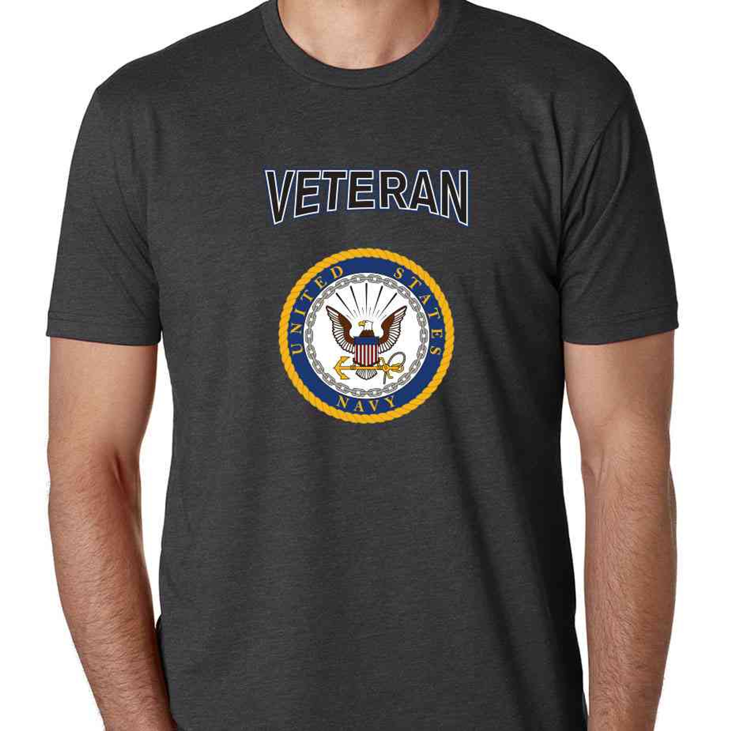 Officially Licensed U.S. Navy Gold Emblem Veteran T-Shirt